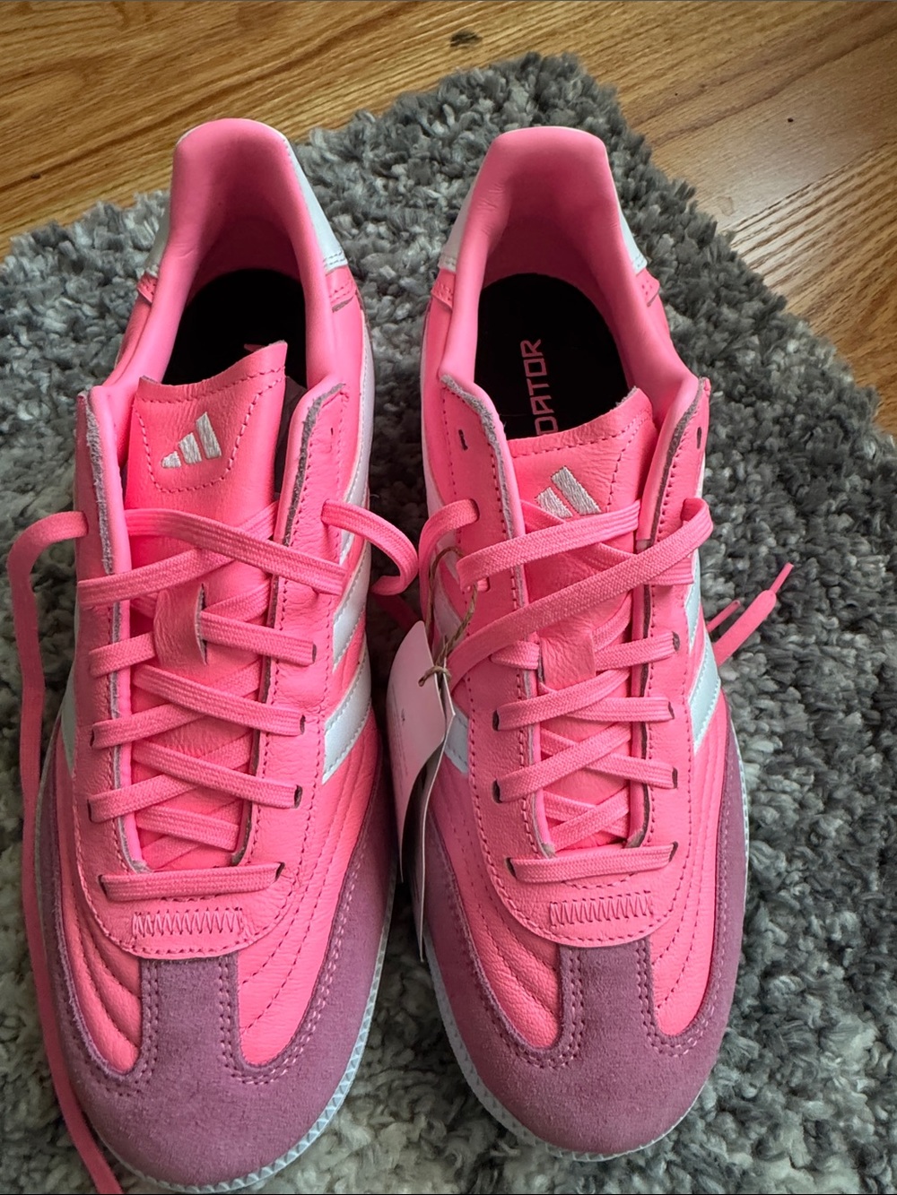adidas Women's Pink Sneakers with White Accents